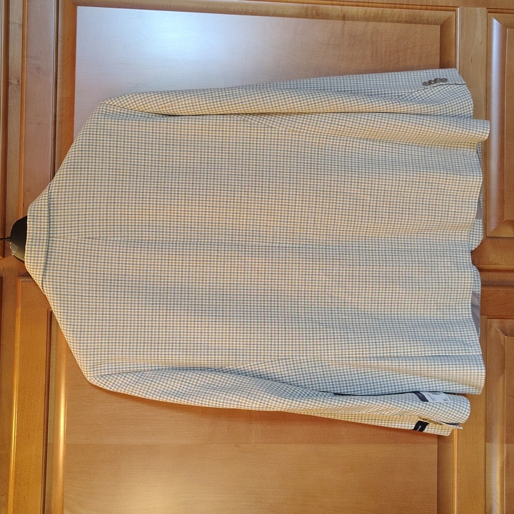NWT Tommy Hilfiger Conrad Tan/Grey Sport Coat 44REG Flex - Picture 8 of 14